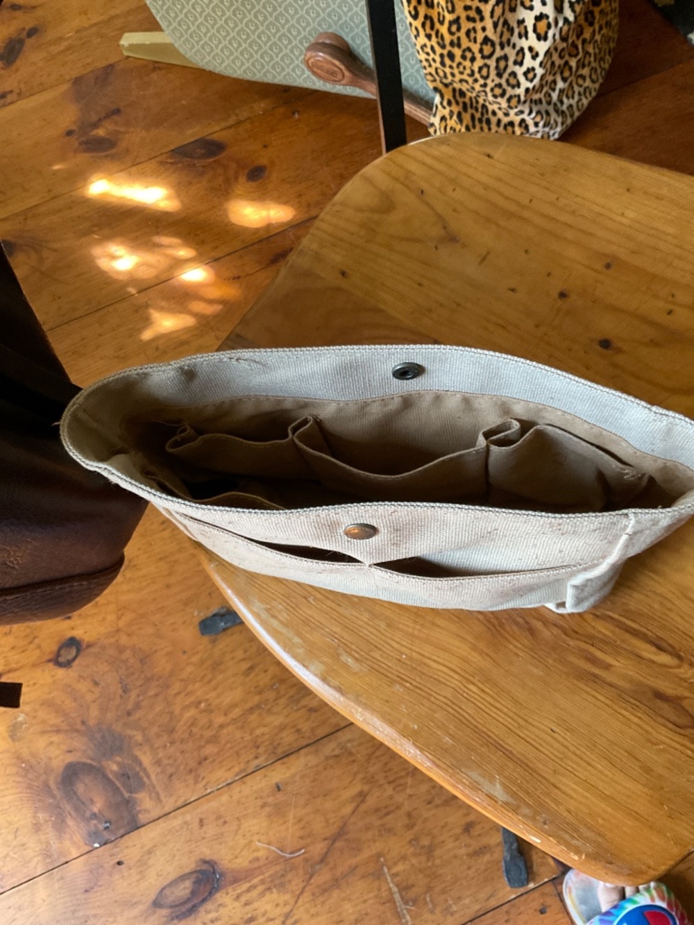 Portland leather goods MINI CROSSBODY TOTE in Nutmeg - Picture 7 of 13